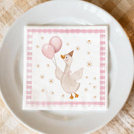Eine dumme Gans Frühlingsparty Bauernhof Erster Ge Serviette