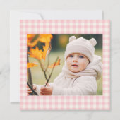 Eine dumme Gans Geburtstag Rosa Gingham  Dankeskarte (Rückseite)