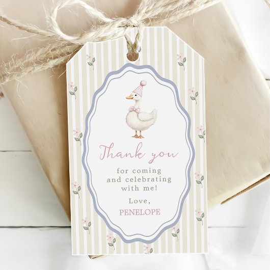 Eine dumme Gans Geburtstags Dankeschön Geschenkanhänger
