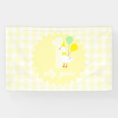 Eine dumme Gans Gingham 1. Geburtstag Banner (Horizontal)