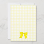 Eine dumme Gans Gingham 1. Geburtstag Einladung (Rückseite)