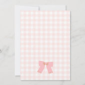 Eine dumme Gans Gingham 1. Geburtstag Einladung (Rückseite)
