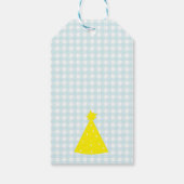 Eine dumme Gans Gingham 1. Geburtstag Geschenkanhänger (Rückseite)
