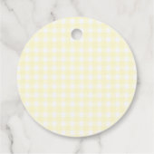 Eine dumme Gans Gingham 1. Geburtstag Geschenkanhänger (Rückseite)