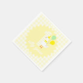 Eine dumme Gans Gingham 1. Geburtstag Serviette (Ecke)