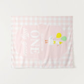 Eine dumme Gans Gingham 1. Geburtstag Wandteppich (Vorderseite (Horizontal))