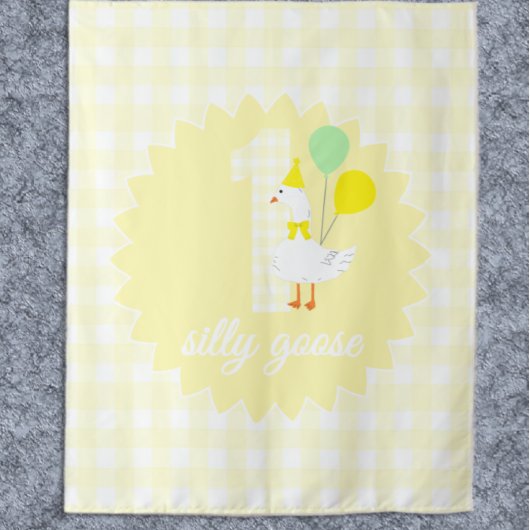 Eine dumme Gans Gingham 1. Geburtstag Wandteppich