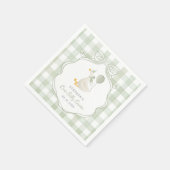 Eine dumme Gans Grüner Bogen Erster Geburtstag Serviette (Ecke)