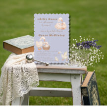 Eine dumme Gans ist fast lose Blaues Babyshower