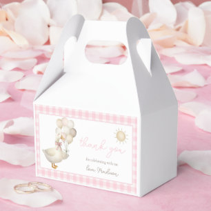 Eine dumme Gans, Luftballons, Retro-Gingham Geschenkschachtel