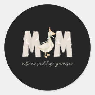 Eine dumme Gans Mama 1. erster Geburtstag Familie  Runder Aufkleber