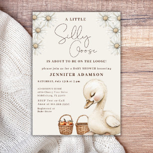 Eine dumme Gans neutrale Boho-Baby-Party  Einladung