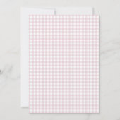 Eine dumme Gans Pink Gingham Erster Geburtstag Einladung (Rückseite)