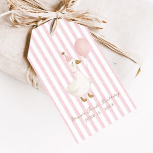 Eine dumme Gans Pink Girls 1. Geburtstag Geschenkanhänger