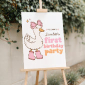 Eine dumme Gans Pink Mädchen 1. Geburtstagsbegrüßu Poster
