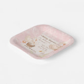 Eine dumme Gans Rosa Babyparty Pappteller (Gewinkelt)