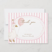 Eine dumme Gans rosa Mädchen Geburtstag Danke (Vorderseite)