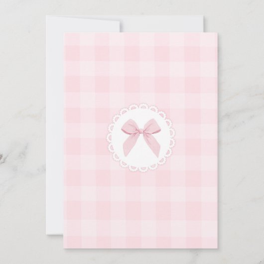 Eine dumme Gans rosa Schleife Mädchen 1. Geburtsta Einladung (Rückseite)