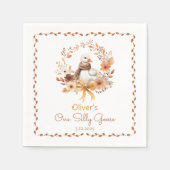 Eine dumme Gans Rustic Fall 1. Geburtstag Serviette (Vorderseite)