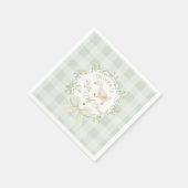 Eine dumme Gans Sage Gingham geschlechtsneutral Serviette (Ecke)