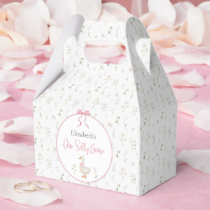 Eine dumme Gans Wildblume Rosa Schleife 1. Geburts Geschenkschachtel