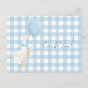Eine dumme Gans zum 1. Geburtstag Dankeschön Postkarte
