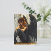 Eine dunkle Angel-Frau Postkarte (Stehend Vorderseite)