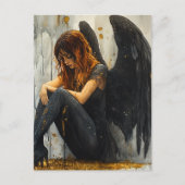 Eine dunkle Angel-Frau Postkarte (Vorderseite)
