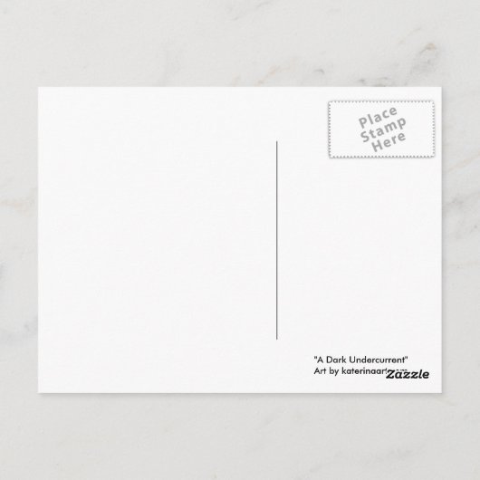 Eine dunkle unteraktuelle Mermaid-Postkarte Postkarte (Rückseite)