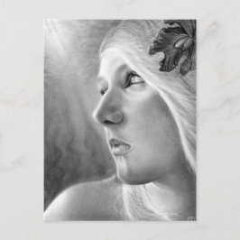 Eine dunkle unteraktuelle Mermaid-Postkarte Postkarte