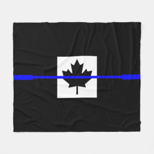 Eine dünne blaue Flagge Kanadas Fleecedecke