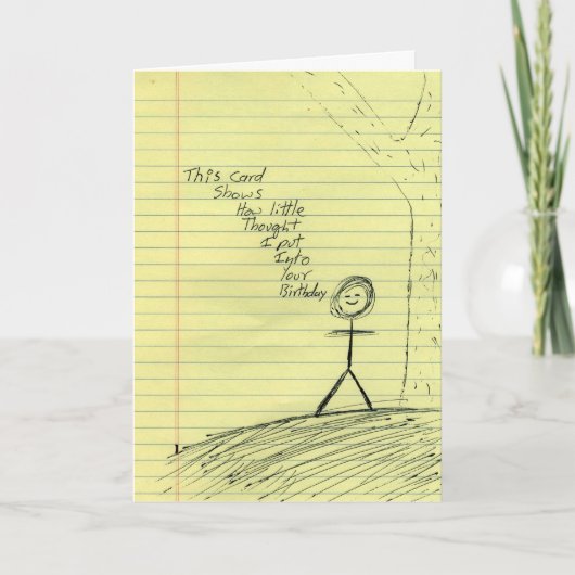 Eine durchdachte Geburtstags-Karte Karte (Vorderseite)