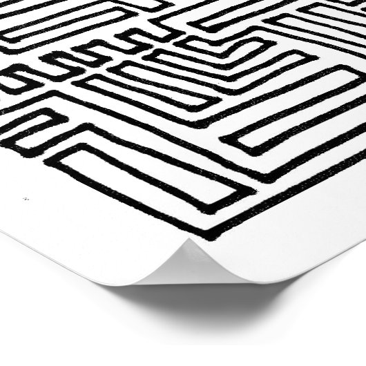 eine durchgehende Linie Poster (Ecke)