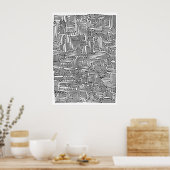 eine durchgehende Linie Poster (Küche)