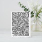 eine durchgehende Linie Postkarte (Stehend Vorderseite)