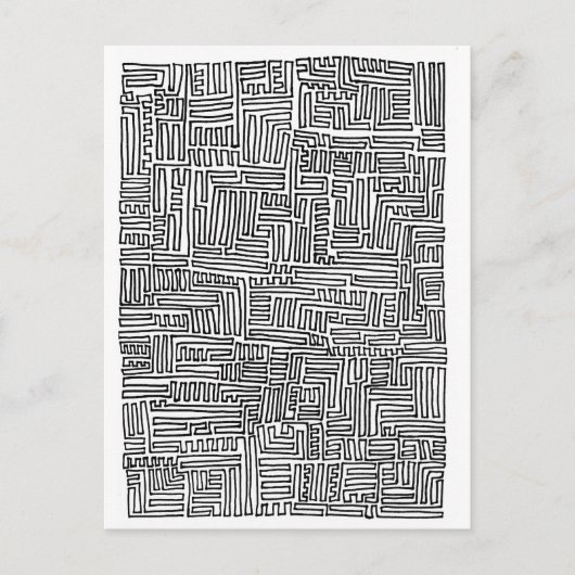 eine durchgehende Linie Postkarte (Vorderseite)