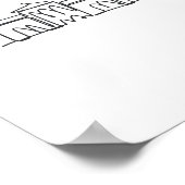 Eine durchgehende Linie Zeichnend Raleigh Skyline Poster (Ecke)