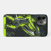 Eine dynamische neon-grüne Lineart-Illustration ei Case-Mate iPhone Hülle (Rückseite (Horizontal))