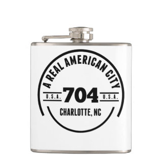 Eine echte amerikanische Stadt Charlotte NC Flachmann