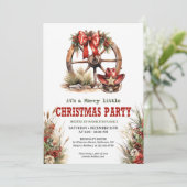 Eine echte Cowboy-Weihnachtsgeschichte mit Wagenra Einladung (Stehend Vorderseite)