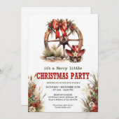 Eine echte Cowboy-Weihnachtsgeschichte mit Wagenra Einladung (Vorne/Hinten)