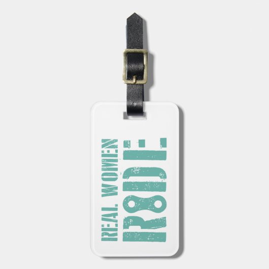 Eine echte Frauenreise Gepäckanhänger (Vorderseite vertikal)
