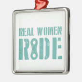 Eine echte Frauenreise Silbernes Ornament (Links)