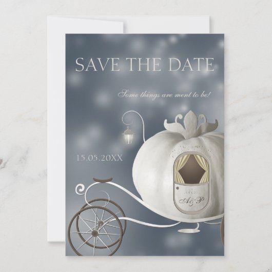 Eine echte Märchen-Hochzeit rettet das Datum Save The Date (Vorderseite)