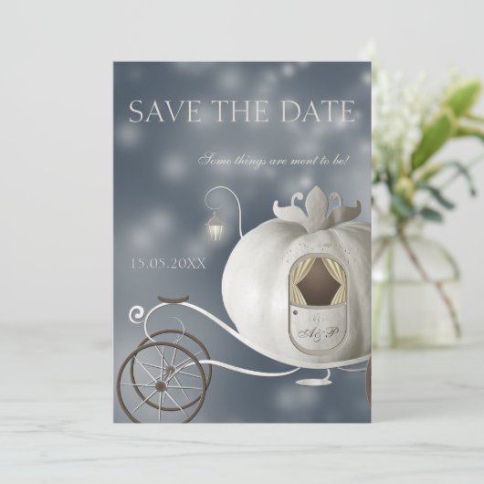 Eine echte Märchen-Hochzeit rettet das Datum Save The Date (Stehend Vorderseite)