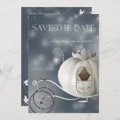 Eine echte Märchen-Hochzeit rettet das Datum Save The Date (Vorne/Hinten)