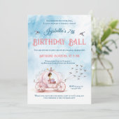 Eine echte Prinzessin zum Geburtstag Einladung (Stehend Vorderseite)