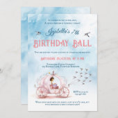 Eine echte Prinzessin zum Geburtstag Einladung (Vorne/Hinten)