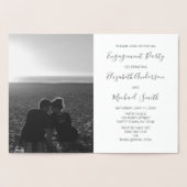 Eine echte Silver Foil-Engagement-Partei lädt Foto Folienkarte (Innenseite)