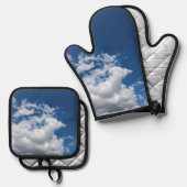 Eine Ecke der Wolken Ofenhandschuh & Topflappen-Set (Vorderseite/Rückseite)
